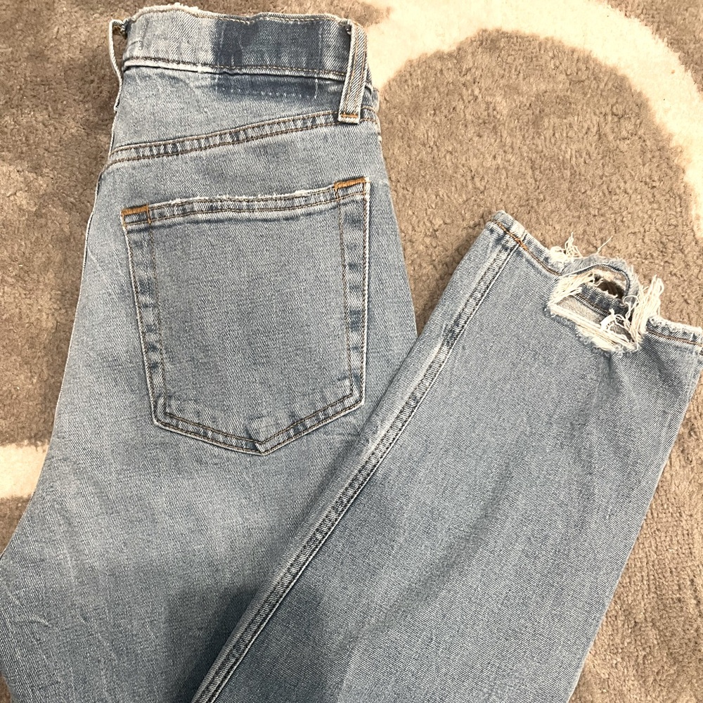 Abercrombie Curve Love Ankle Straight Ultra High Rise
